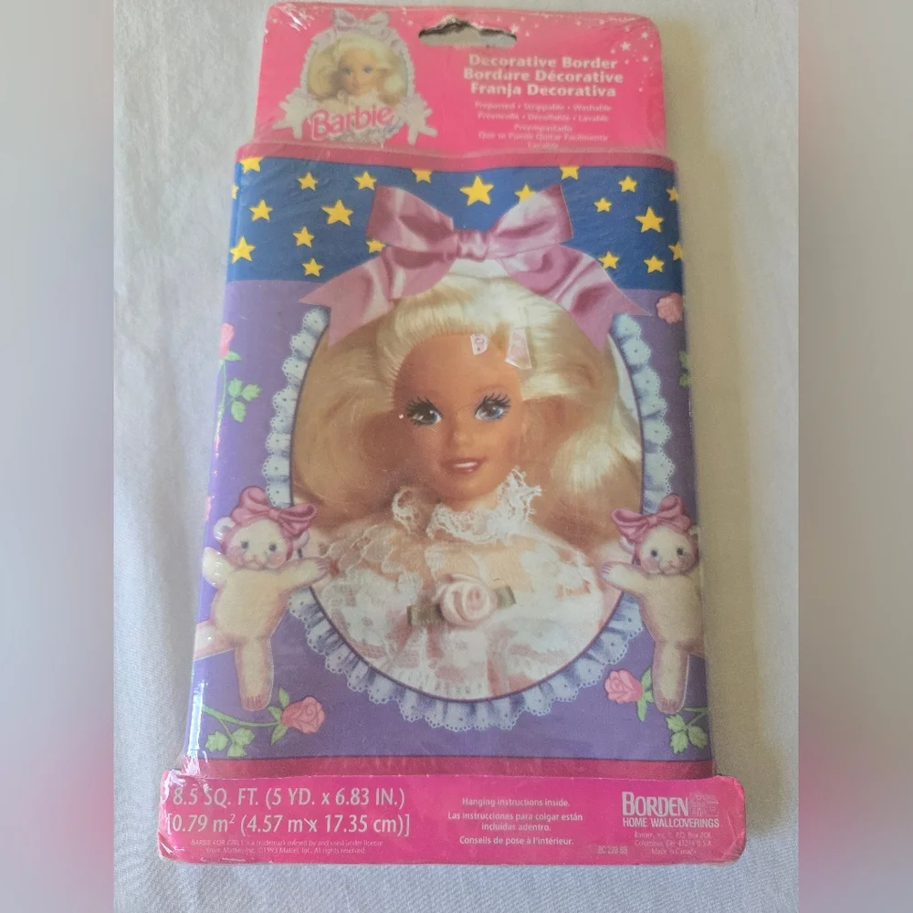 Barbie Doll Themed Purple Bedding Panel
